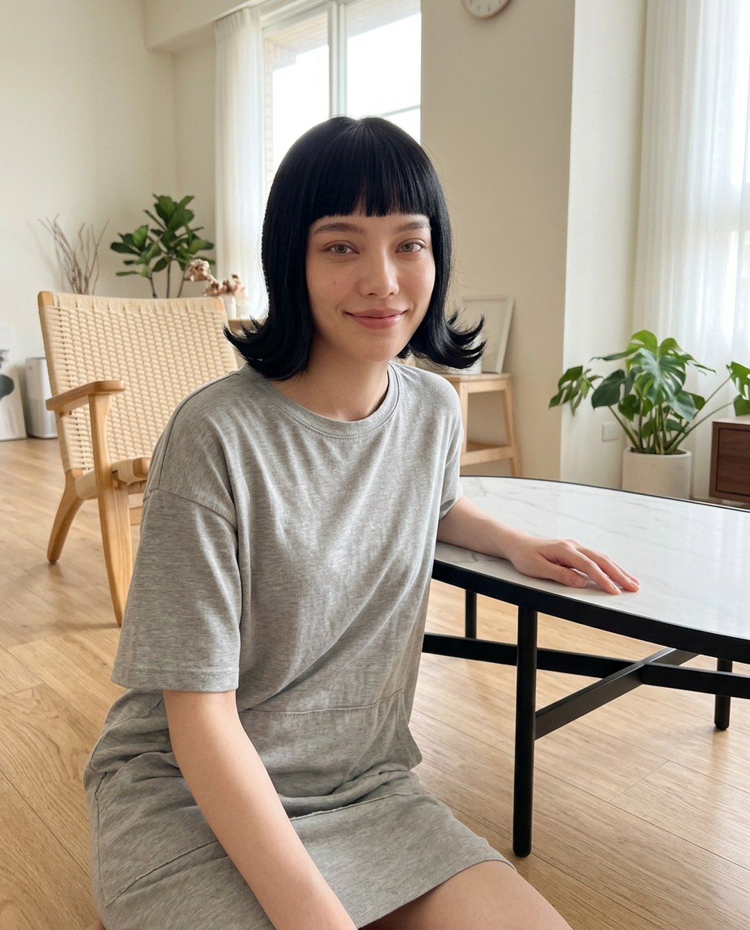客廳茶几 茶几17 小美 橢圓大理石紋